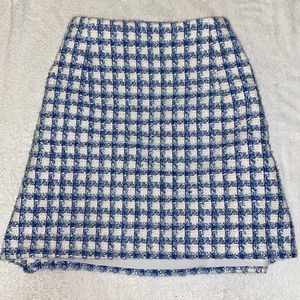 Blue White and Gold Knit Skirt - M - Never Worn